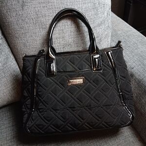 Vera Bradley Black Quilted Tote with Luxurious Design